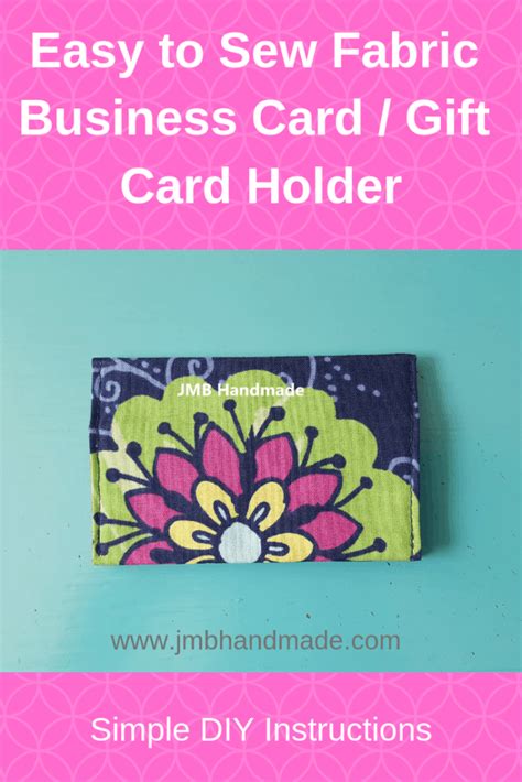 fabric business cards holder|Easy to Sew Fabric Business Card / Gift Card Holder.